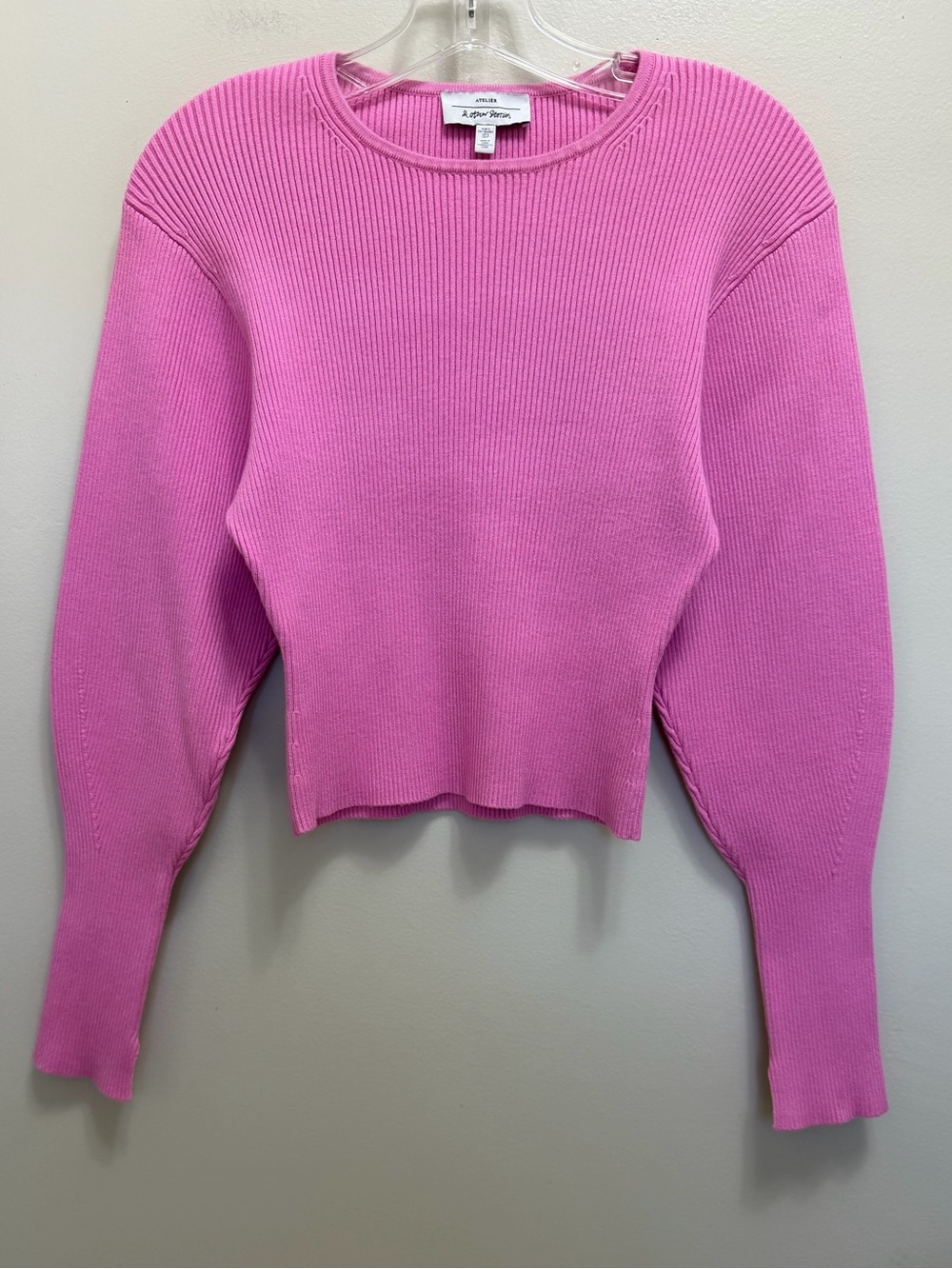 & Other Stories Ribbed Sweater Crewneck Pink Size Small - Picture 3 of 11